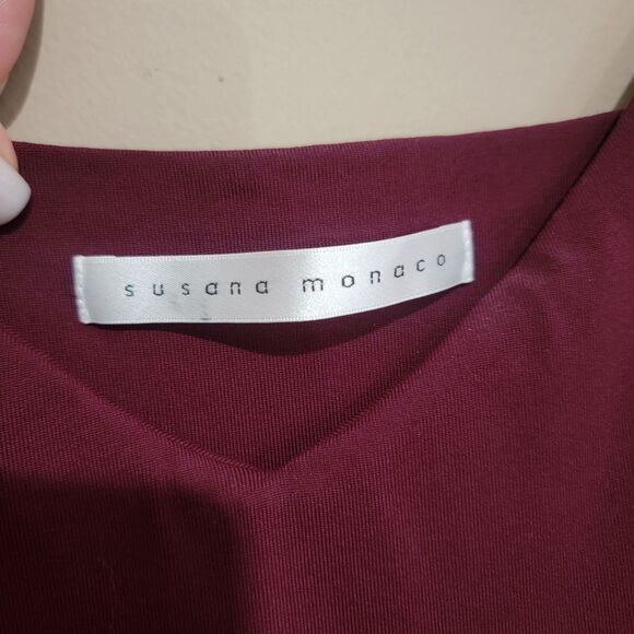 Susana Monaco Cold Shoulder Bell Sleeve Dress Size Large - Picture 4 of 6